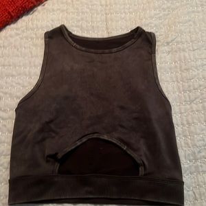 Long fitted cropped top